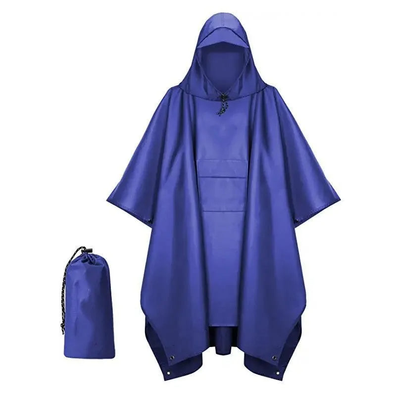 Load image into Gallery viewer, 3 In 1 Outdoor Military Raincoat Hooded Sleeve Waterproof Rain Poncho Motorcycle Rain Cover Camping Hiking Travel Rainwear Tent
