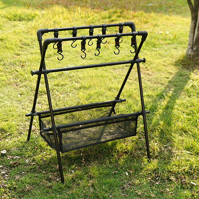 Load image into Gallery viewer, Outdoor camping folding shelf camping car drying rack drying net drying rack storage rack
