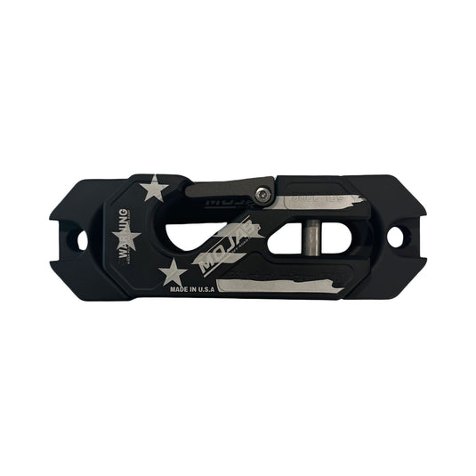 Side By Side / UTV Aluminum Recessed Winch Shackle with Fairlead Kit, closed latch (LIFE TIME WARRANTY*)