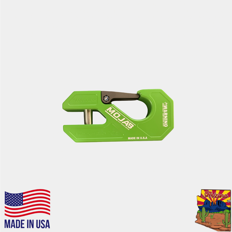 Load image into Gallery viewer, Aluminum winch shackle, closed latch (LIFE TIME WARRANTY*)
