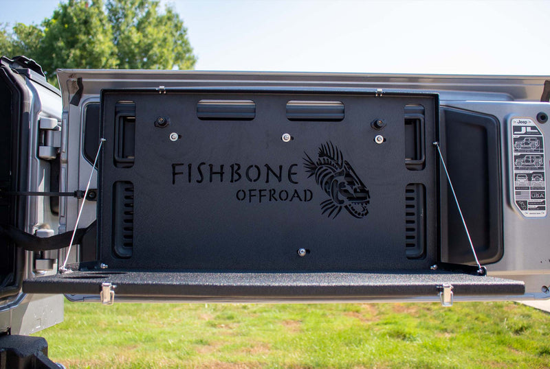 Load image into Gallery viewer, Fishbone Offroad Tailgate Table for 2007 &amp; Up Jeep Wrangler/2021 &amp; Up Ford Bronco FB21358
