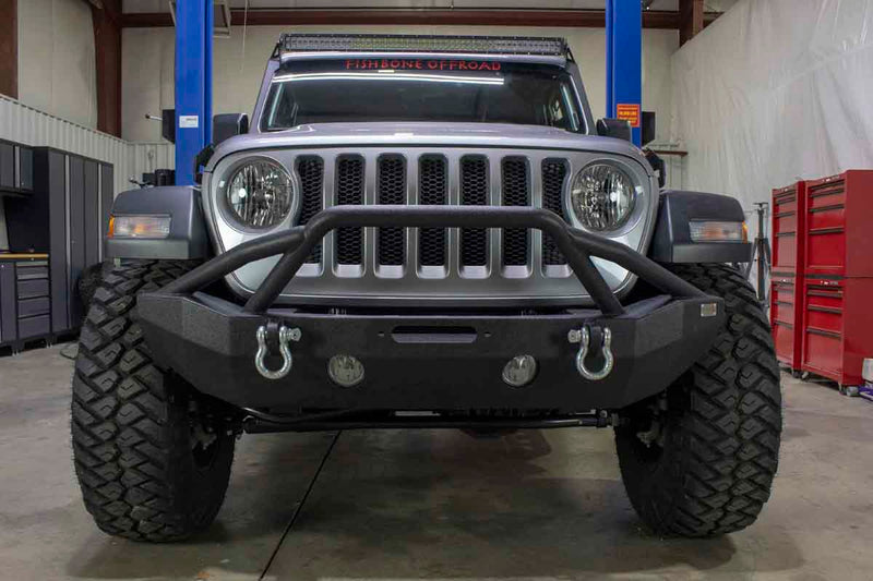Load image into Gallery viewer, Fishbone Offroad Mid-Width Front Winch Bumper for 2018 &amp; Up Jeep Wrangler/Gladiator FB22088

