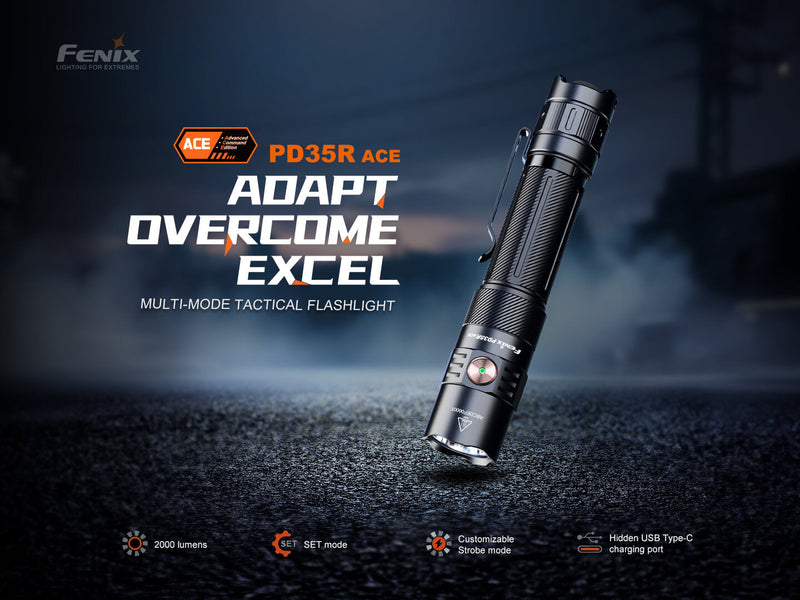 Load image into Gallery viewer, Fenix PD35R ACE Multi-mode Tactical Flashlight + FREE CL01 Mini Lantern
