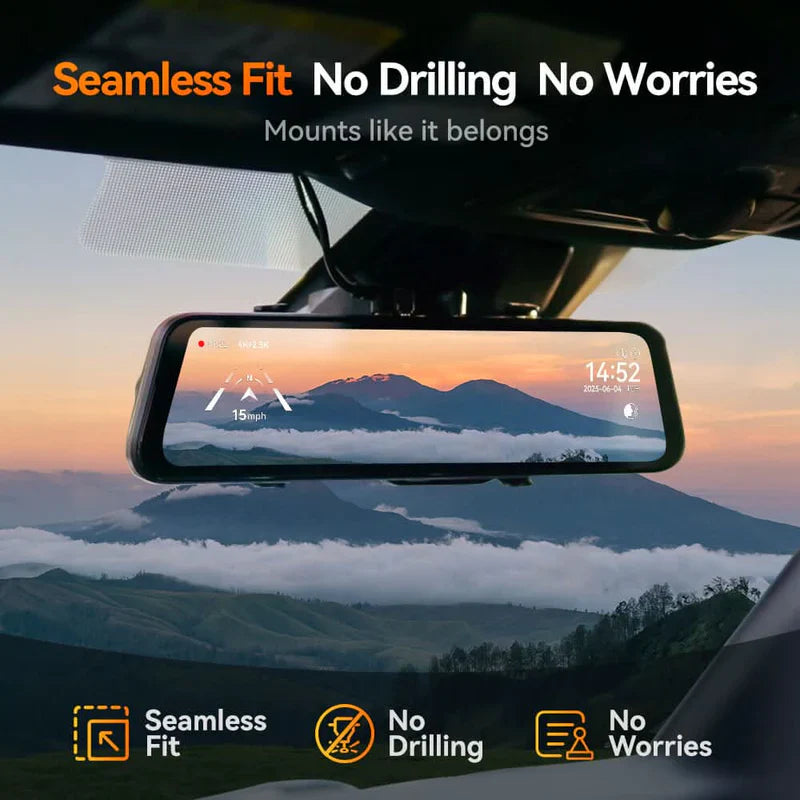 Load image into Gallery viewer, WOLFBOX G900Pro 12MP WiFi Touch Screen Rear View Mirror Dash Cam Smart Mirror
