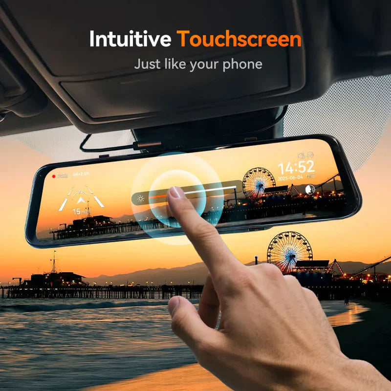 Load image into Gallery viewer, WOLFBOX G900Pro 12MP WiFi Touch Screen Rear View Mirror Dash Cam Smart Mirror
