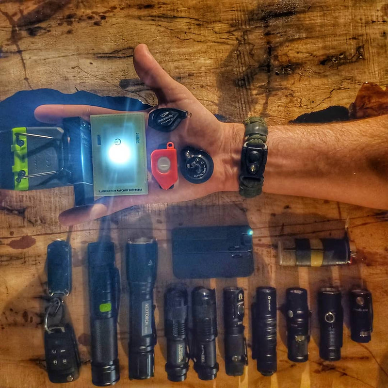 Load image into Gallery viewer, Illumination Patch Kit: Built-in Flashlight and Chemlight Morale Patch
