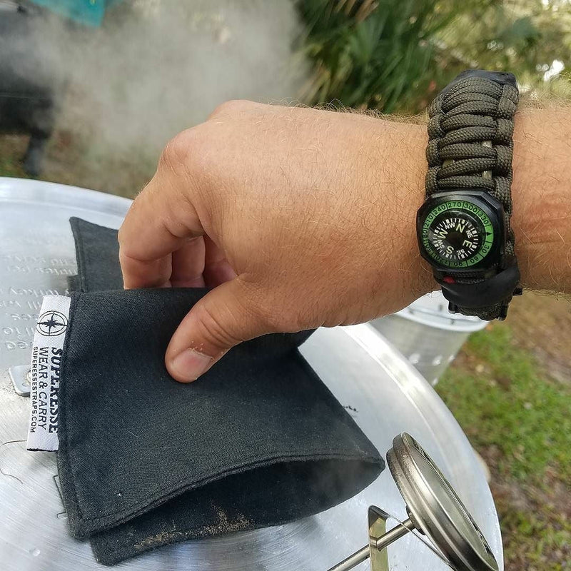 Load image into Gallery viewer, Camp Rag - Burn Proof Work Cloth built from Durable Kevlar Fabric w/ Lanyard Grommet.
