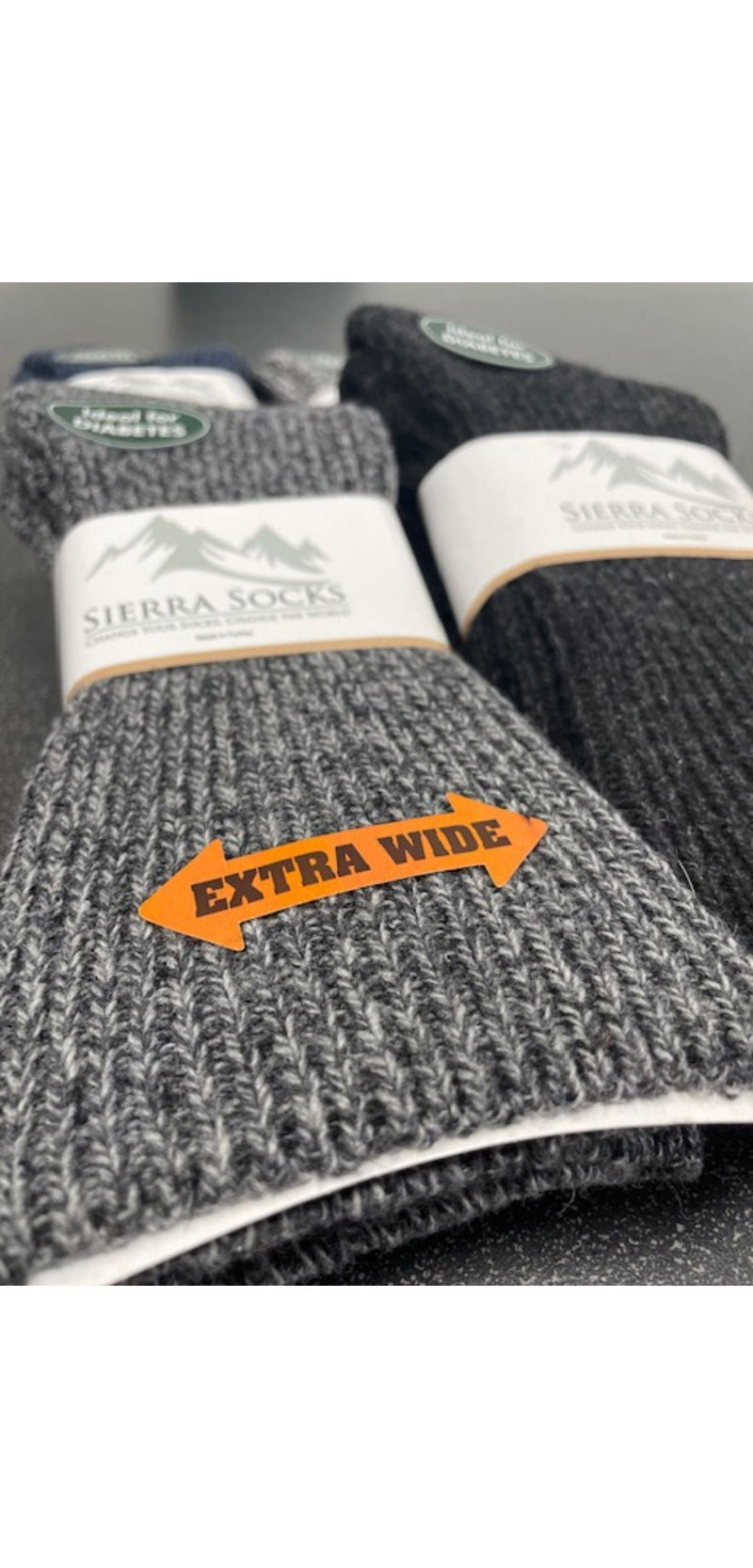 Load image into Gallery viewer, Regenerated Wool Diabetic Outdoor Hiking Extra Wide Calf Women Socks
