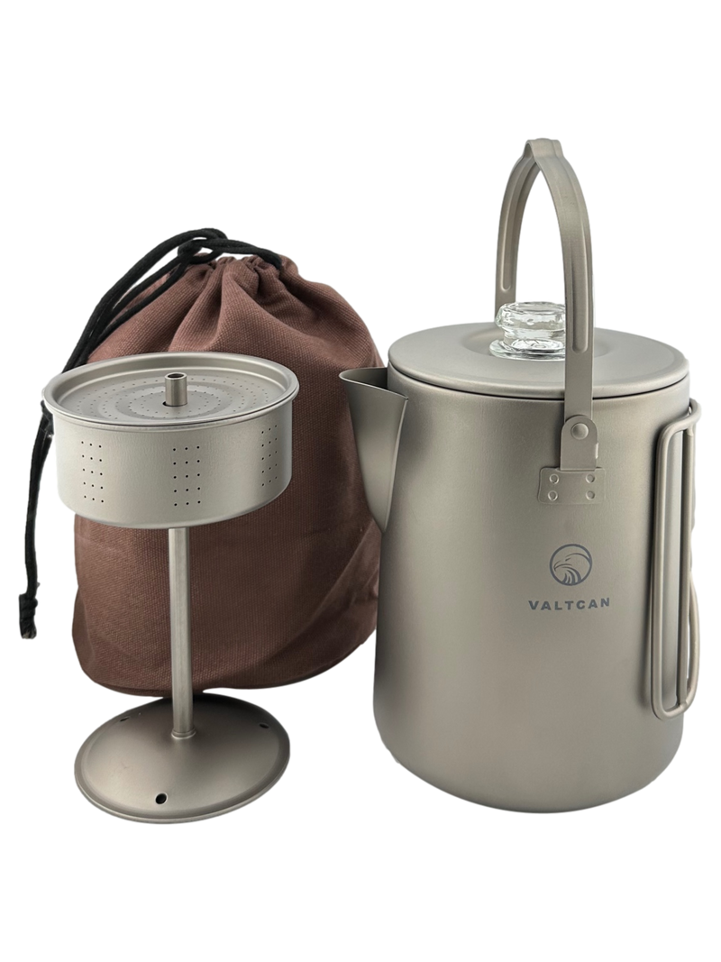 Load image into Gallery viewer, Titanium Coffee Percolator Taste Coffee, Not Metal · 1.5L · 6 Cups · 395g Ultralight
