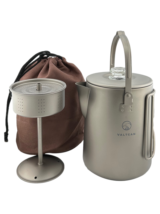 Titanium Coffee Percolator Taste Coffee, Not Metal · 1.5L · 6 Cups · 395g Ultralight