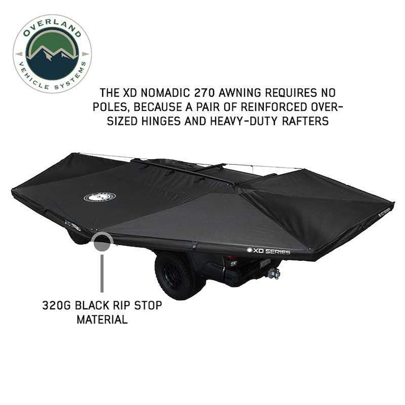 Load image into Gallery viewer, Overland Vehicle Systems XD Nomadic 270 - Awning  with Lights, Black
