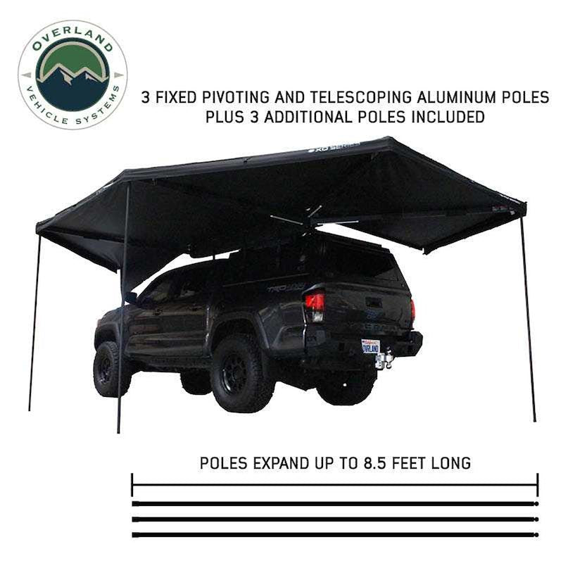 Load image into Gallery viewer, Overland Vehicle Systems XD Nomadic 270 - Awning  with Lights, Black
