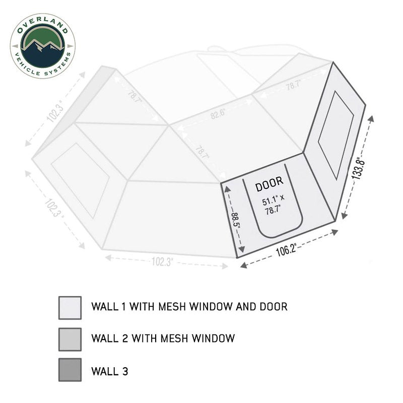 Load image into Gallery viewer, Overland Vehicle Systems HD NOMADIC AWNING 270 - Passenger Side Wall #1
