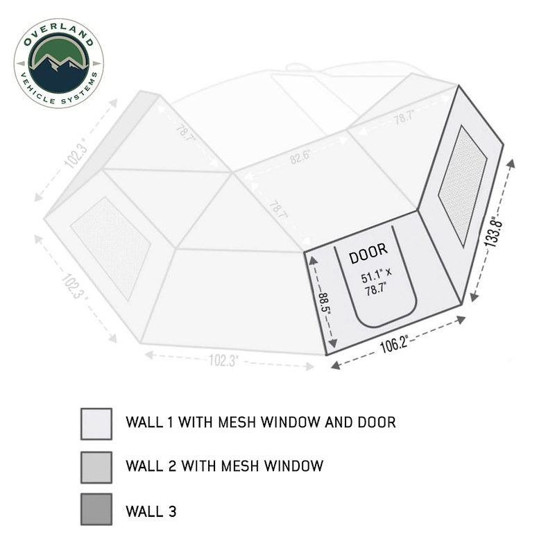 Load image into Gallery viewer, Overland Vehicle Systems HD NOMADIC AWNING 270 - Passenger Side Wall #1
