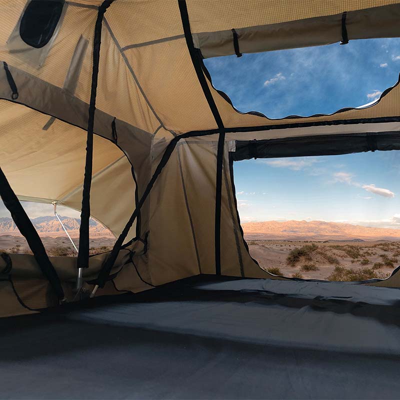 Load image into Gallery viewer, Overland Vehicle Systems TMBK 3 ROOF TOP TENT - TAN BASE
