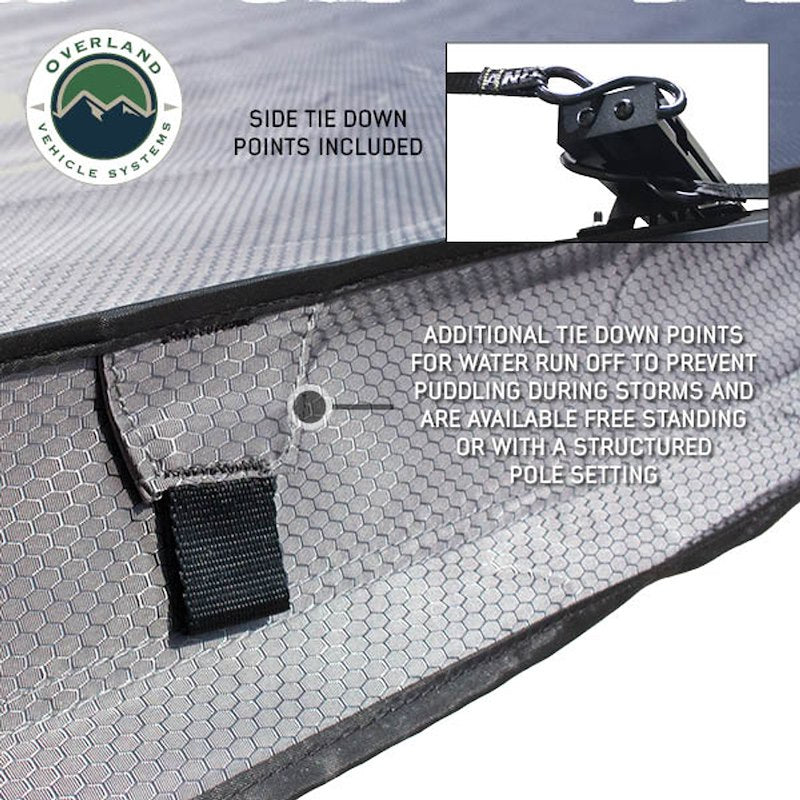 Load image into Gallery viewer, Overland Vehicle Systems XD Nomadic 270 Degree Awning w/Lights Gray Hex w/ Black Trim
