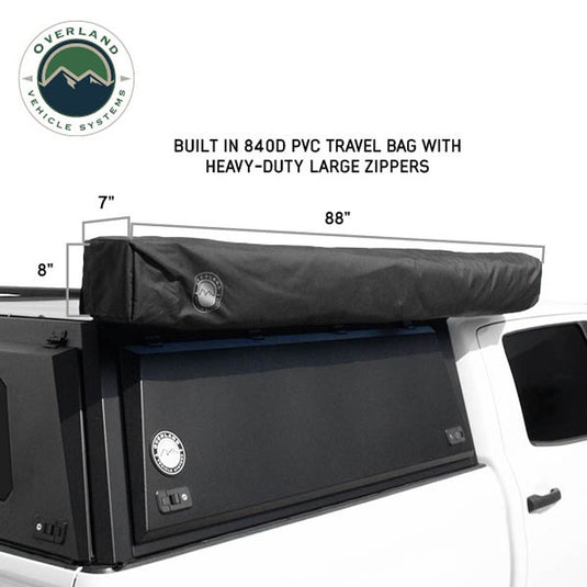 Overland Vehicle Systems XD Nomadic 270 Degree Awning w/Lights Gray Hex w/ Black Trim