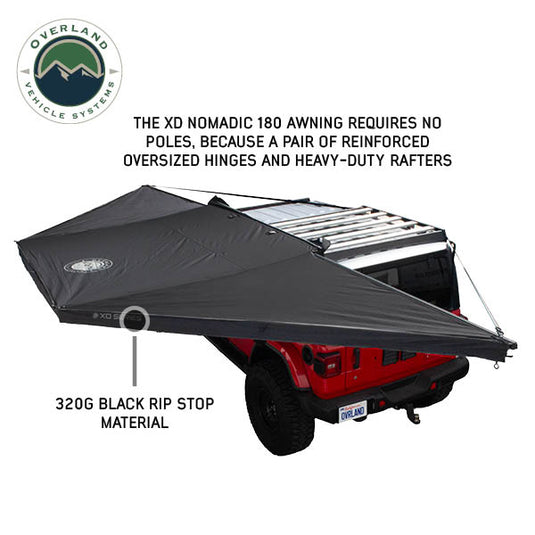 Overland Vehicle Systems XD NOMADIC 180 - AWNING  BLACK BODY