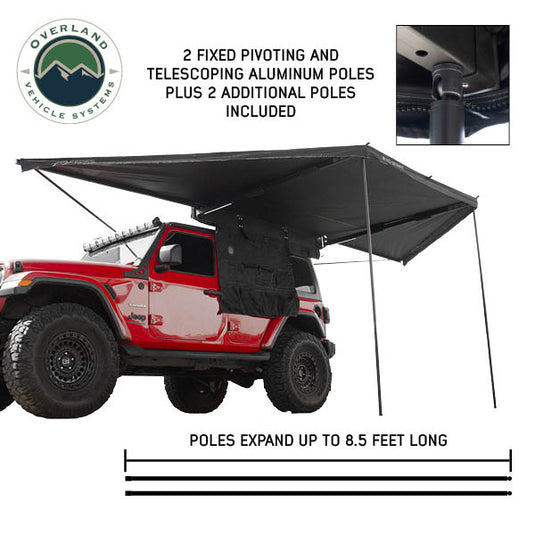 Overland Vehicle Systems XD NOMADIC 180 - AWNING  BLACK BODY