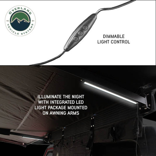 Overland Vehicle Systems XD NOMADIC 180 - AWNING  BLACK BODY