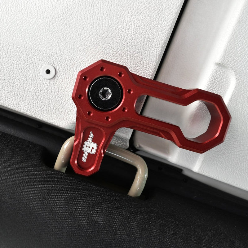 Load image into Gallery viewer, L-SHAPED ROOF LOCKS - JK JEEP (Set of 4) - RED
