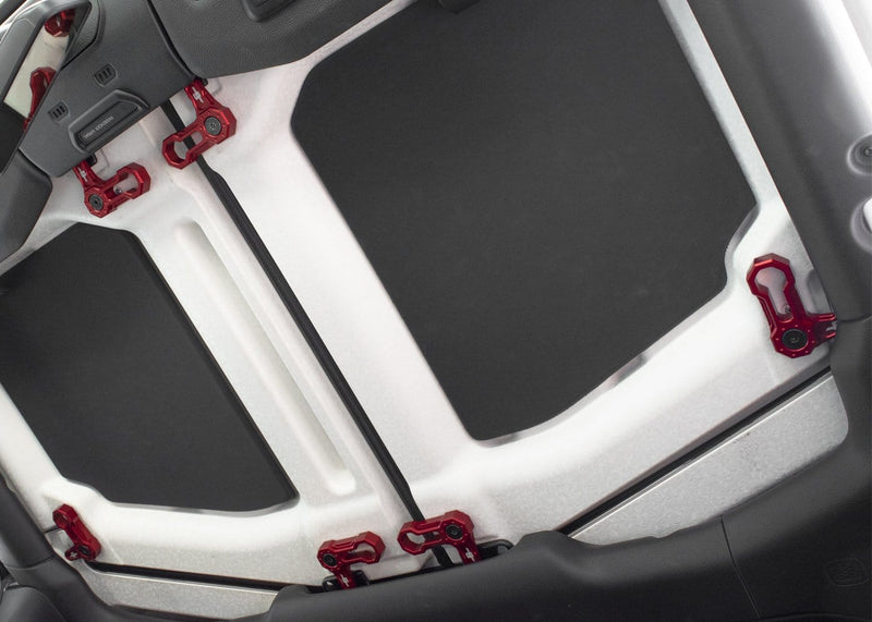 Load image into Gallery viewer, L-SHAPED ROOF LOCKS - JL/JT JEEP (Set of 6) RED
