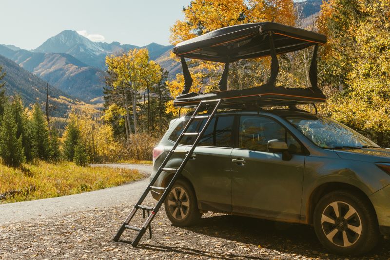 Load image into Gallery viewer, Overland Junction Golden Roof Top Tent
