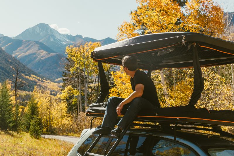 Load image into Gallery viewer, Overland Junction Golden Roof Top Tent
