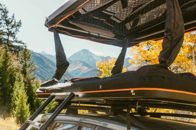 Load image into Gallery viewer, Overland Junction Golden Roof Top Tent
