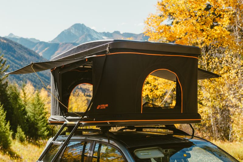 Load image into Gallery viewer, Overland Junction Golden Roof Top Tent
