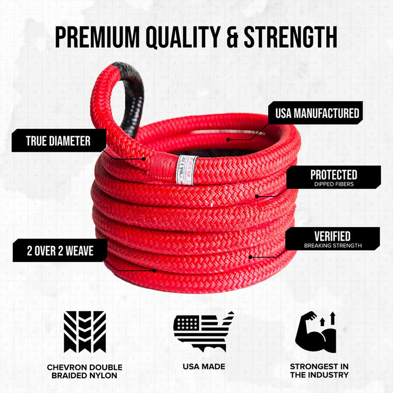 Load image into Gallery viewer, Yankum Ropes 3/4&quot; Kinetic Recovery Rope &quot;Rubber Boa&quot;
