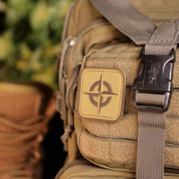 Load image into Gallery viewer, Survival Compass Patch: Orange
