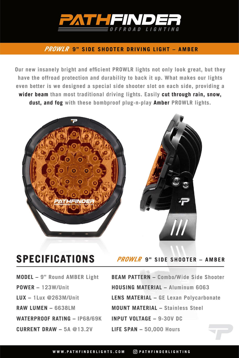 Load image into Gallery viewer, PROWLR 9&quot; LED Driving Light [TRUE AMBER]
