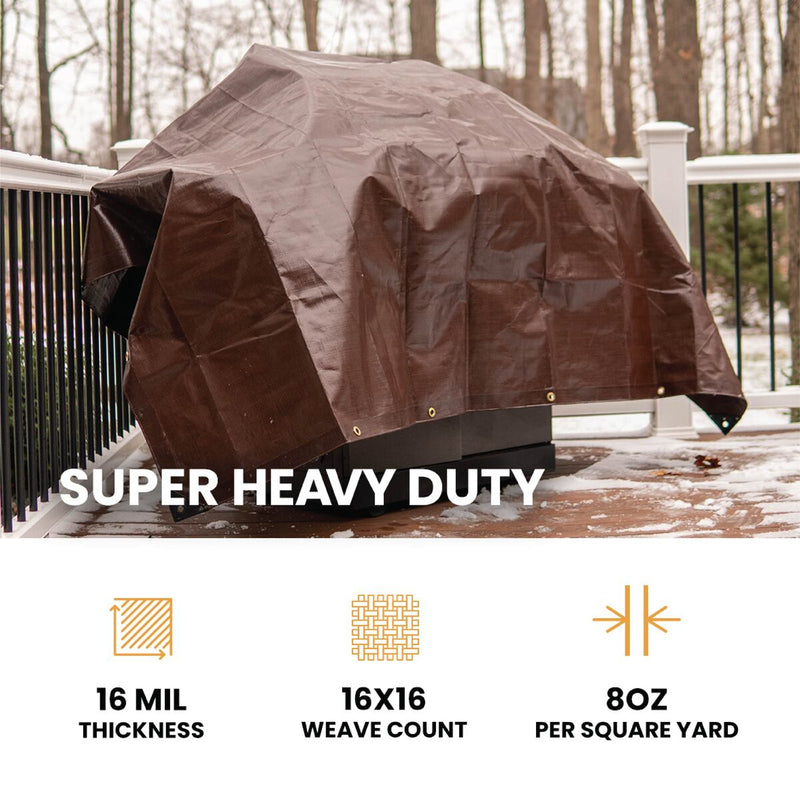 Load image into Gallery viewer, 8’ x 10’ Super Heavy Duty Poly Tarp
