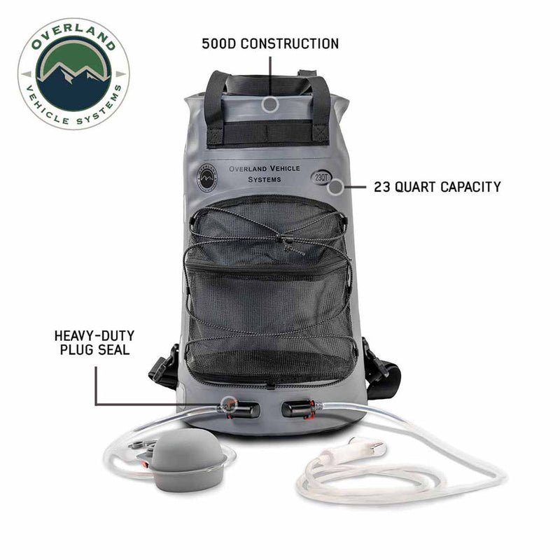 Load image into Gallery viewer, PORTABLE CAMP SHOWER 23 QT  FOOT PU
