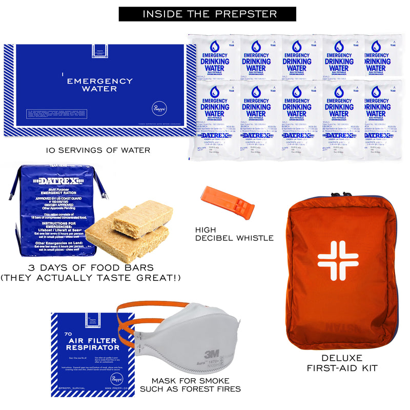 Load image into Gallery viewer, The Prepster Advanced Fireproof Backpack | 3-Day Emergency Kit
