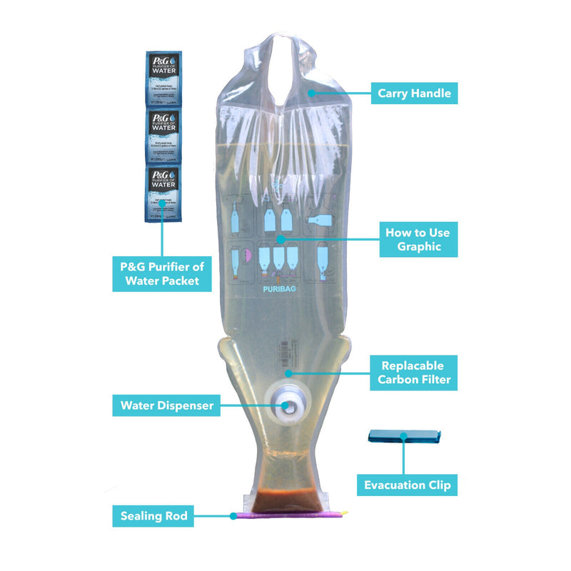 Load image into Gallery viewer, Puribag with P&amp;G Water Filter Packets
