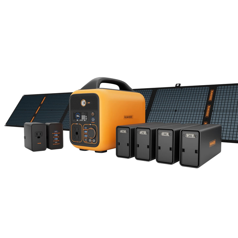 Load image into Gallery viewer, Runhood RALLYE 600 PRO Power Station + 100W solar panel
