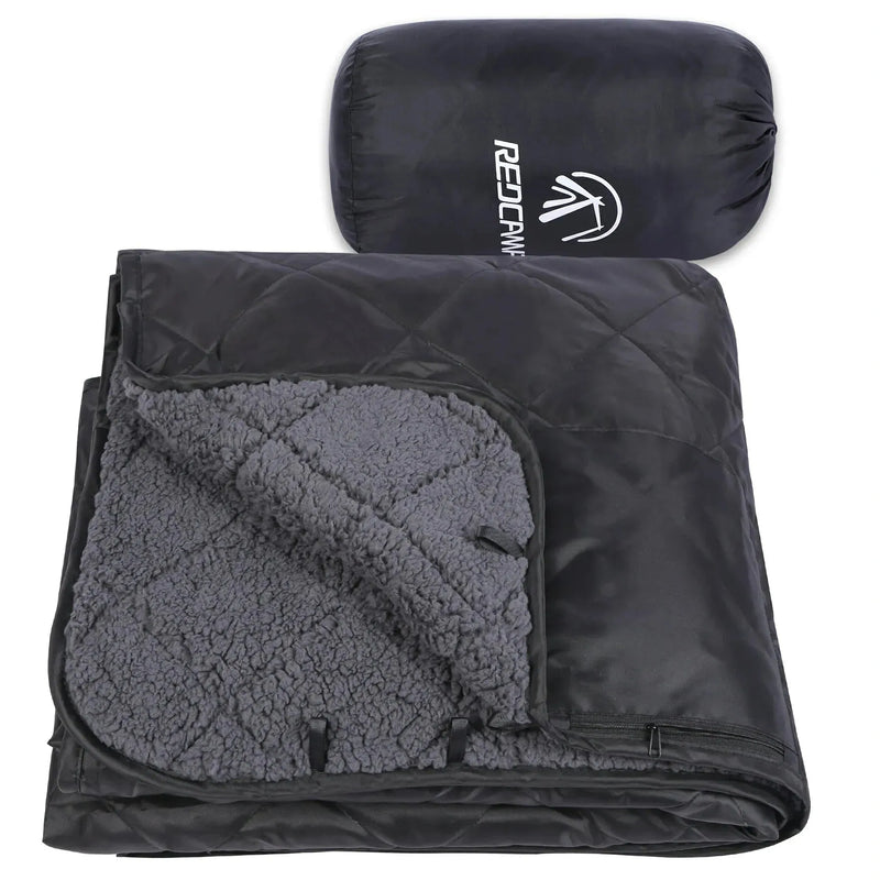 Load image into Gallery viewer, Waterproof Stadium Blanket with Sherpa Lining
