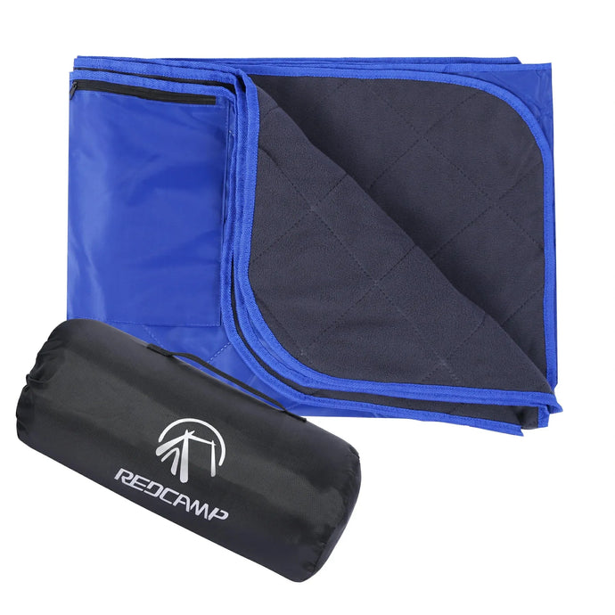 Outdoor Waterproof Blanket with Warm Fleece