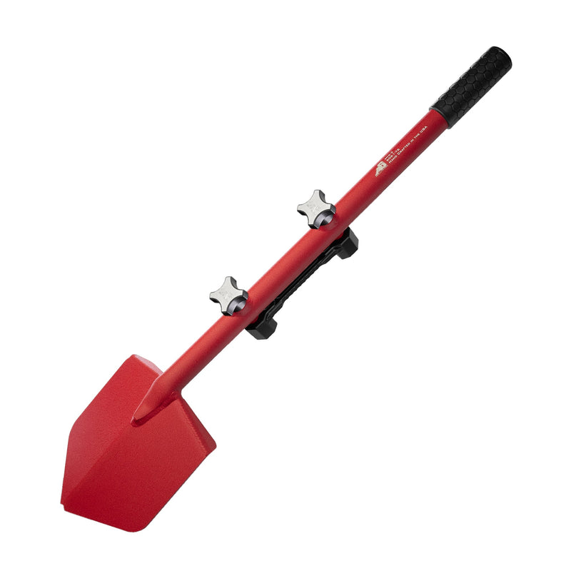 Load image into Gallery viewer, Shovel / Mount Combo - Red LONG Shovel / Black SSM with Knobs
