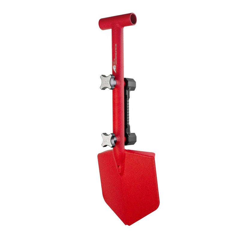 Load image into Gallery viewer, Shovel / Mount Combo - Red Mini Shovel / Black SSM with Knobs
