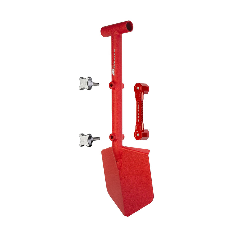 Load image into Gallery viewer, Shovel / Mount Combo - Red Mini Shovel / Red SSM with Knobs
