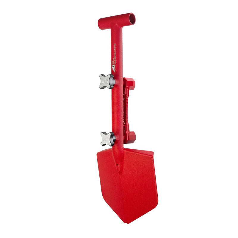 Load image into Gallery viewer, Shovel / Mount Combo - Red Mini Shovel / Red SSM with Knobs
