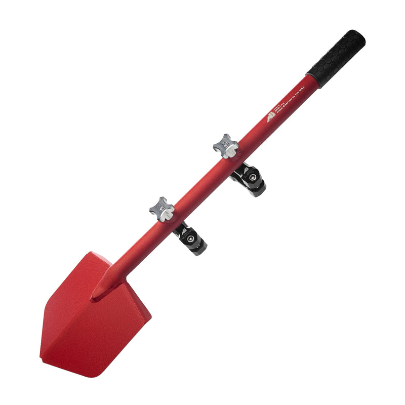 Load image into Gallery viewer, Shovel / Mount Combo - Red LONG Shovel / Black UMD with Knobs
