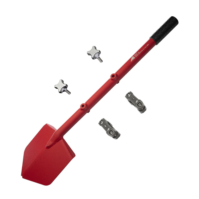 Load image into Gallery viewer, Shovel / Mount Combo - Red LONG Shovel / Grey UMD with Knobs
