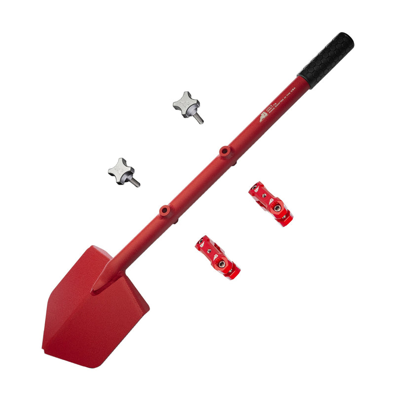 Load image into Gallery viewer, Shovel / Mount Combo - Red LONG Shovel / Red UMD with Knobs
