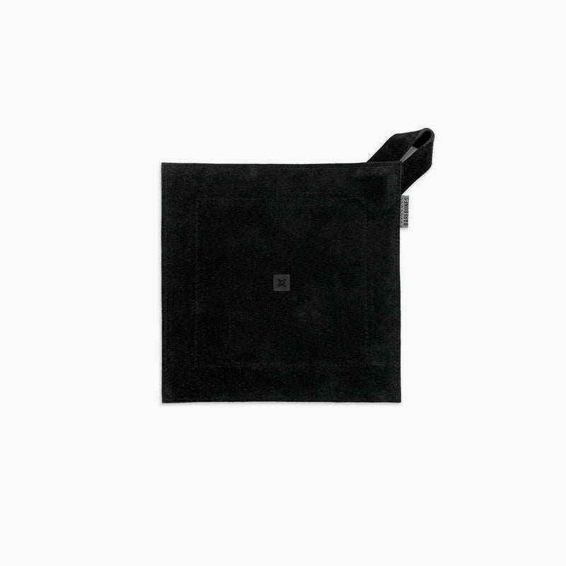 Load image into Gallery viewer, Barebones Suede Leather Hot Pad- Black

