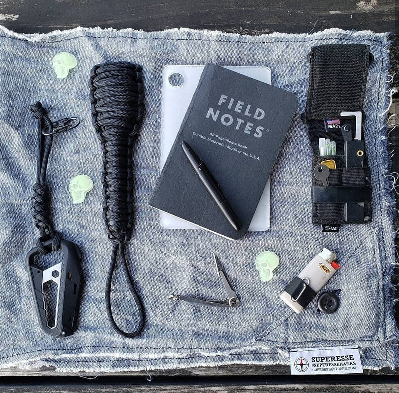 Load image into Gallery viewer, Saw Shemagh: Firestarter sewn button, built-in Kevlar Utility Saw, Fire Tinder border.
