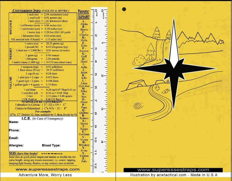 Load image into Gallery viewer, Superesse Field Memo Pad (Yellow) - Durable Pocket Notebook with Survival References
